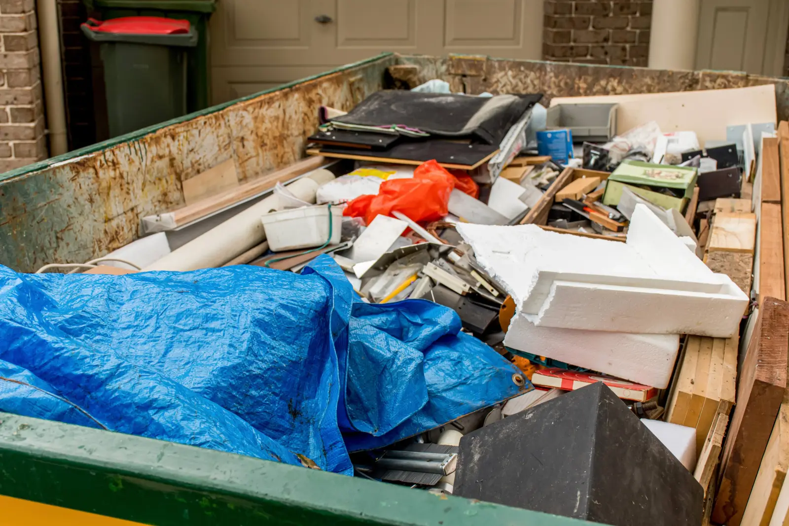 Junk removal trailer loaded for disposal in Utah County