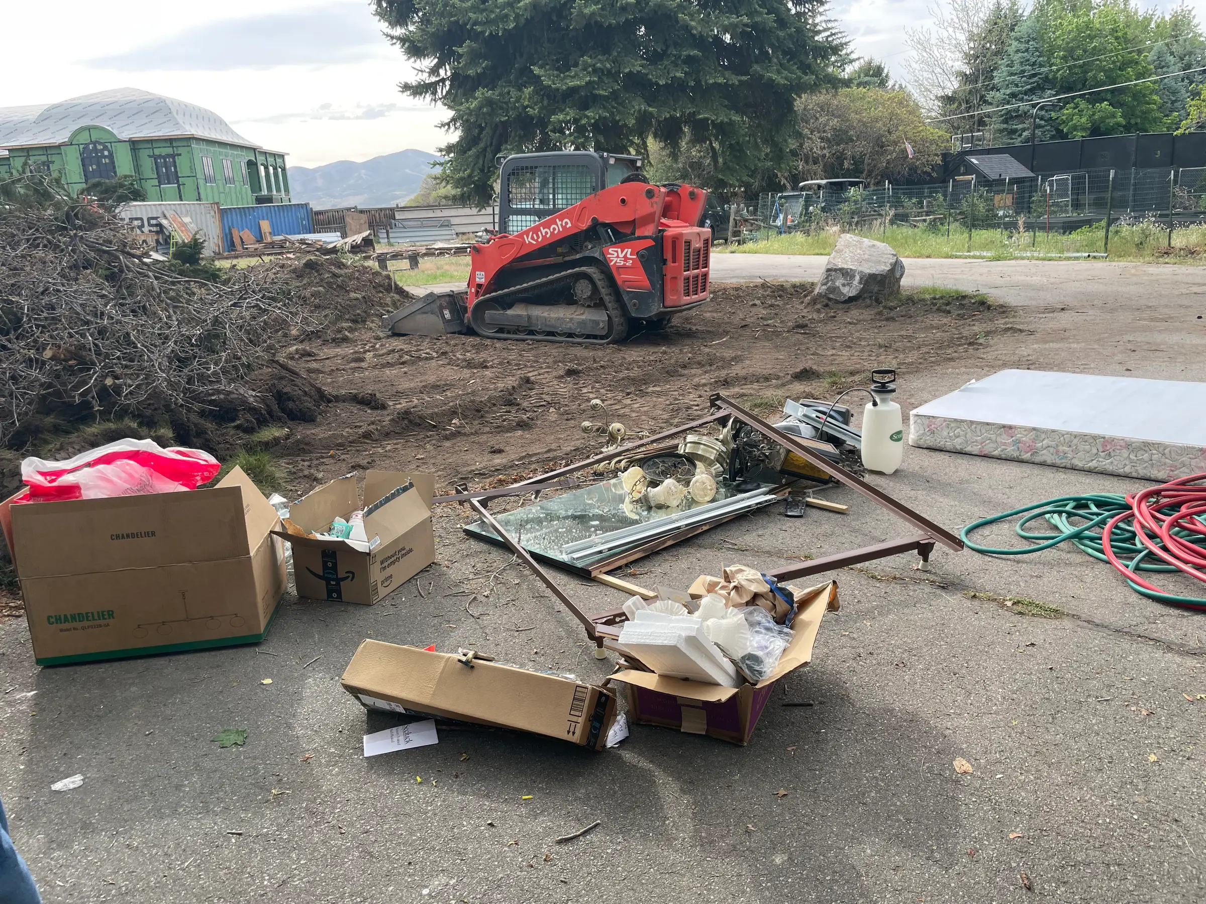 Post-construction debris cleanup at a Utah County property