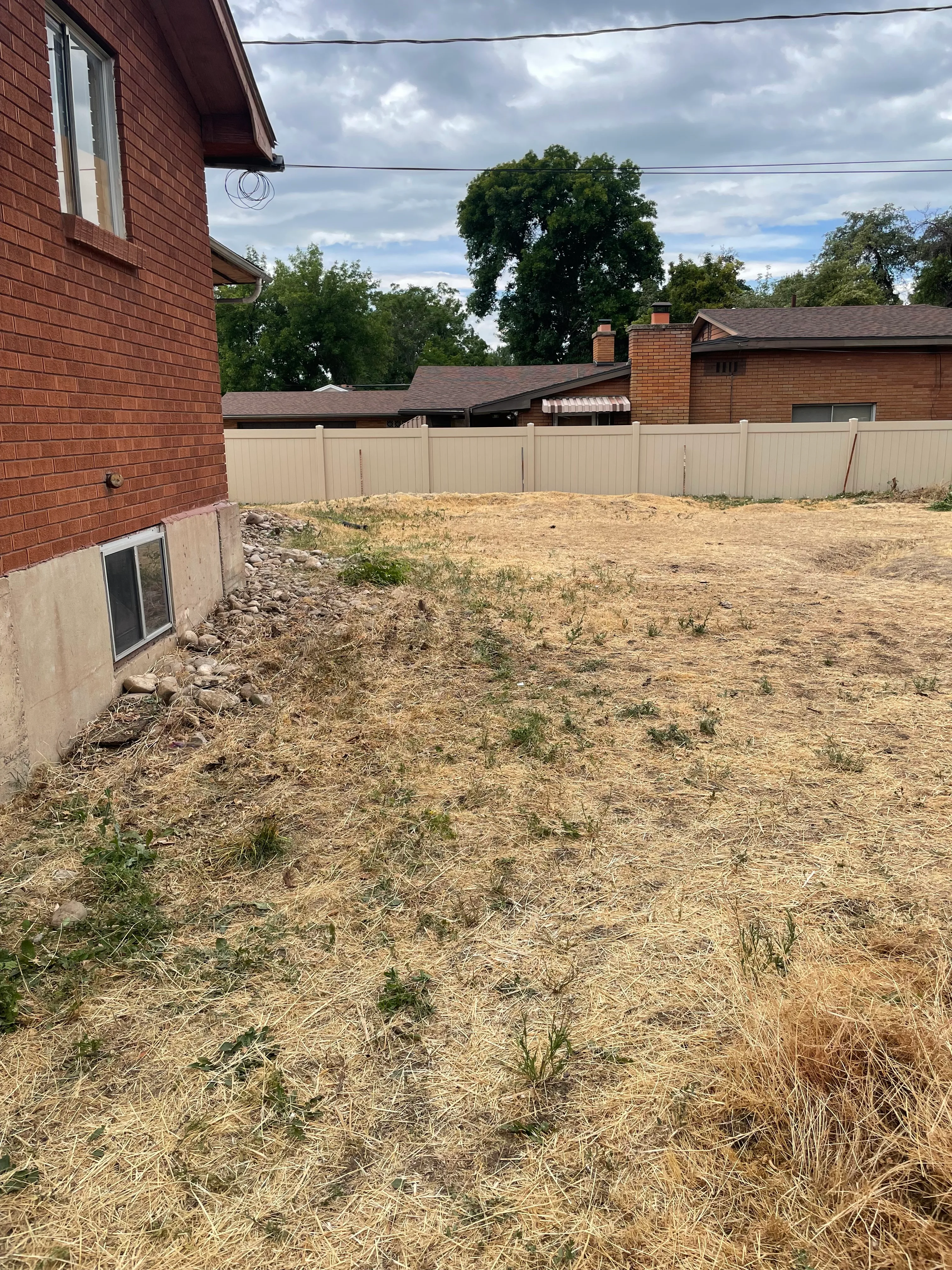 After yard cleanup with debris removed from a Utah County property